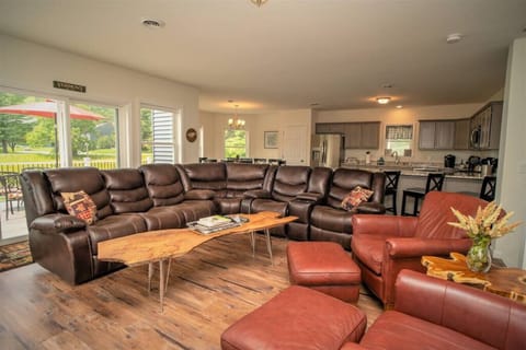 Open living area into the Kitchen and dining area.