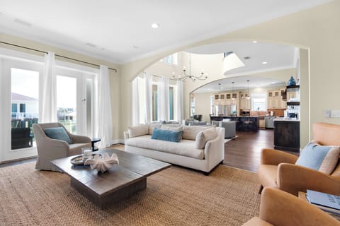 Spacious seating in living room area