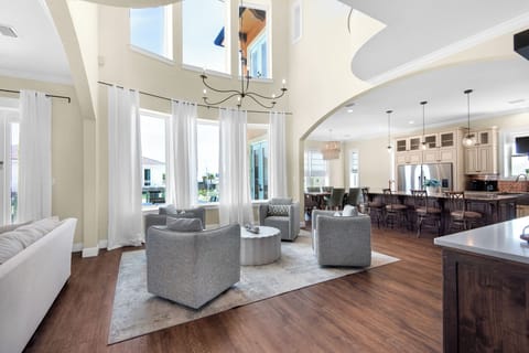 Seamless access to living room, dining room and Kitchen