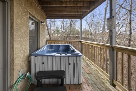 Hot tub on the bottom deck.