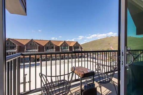 Your balcony overlooking the ice skating rink