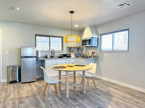 Dine in a spacious, well-lit area where modern charm meets comfort.