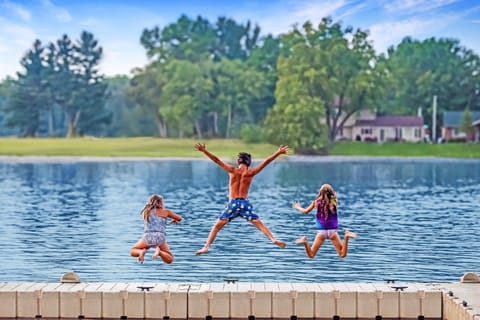 The waterfront beckons where the Rock River emerges from 10,000+ acre, full-recreation Lake Koshkonong.