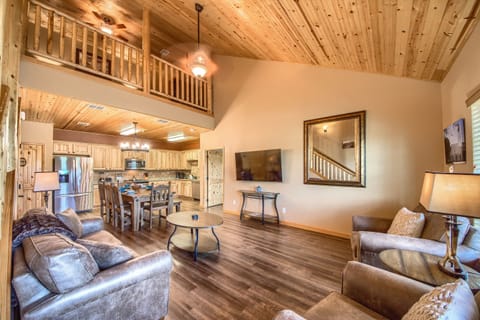 The open floor plan is perfect for big groups