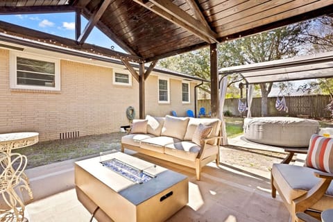 Get out of the sun under the newly built pergola (*please note there is no longer a hot tub there is now a pool)