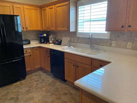 Kitchen with new quartz countertop