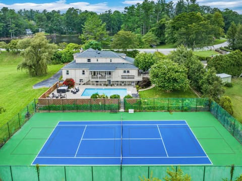 Expansive aerial shot of your private retreat.
