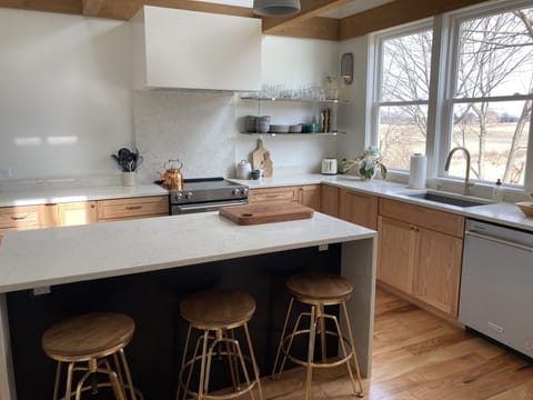 Chef's Kitchen, with lofted area above, huge island