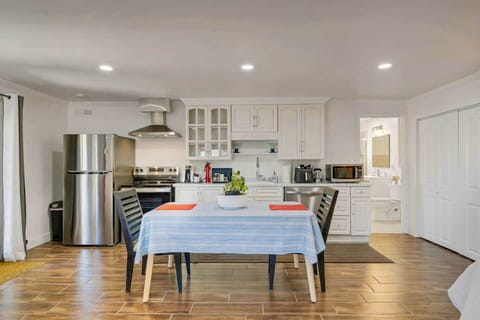 Dining table that seats two. 