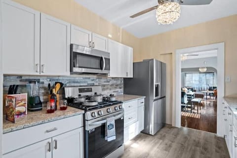 Fully stocked kitchen with all you need to cook gourmet meals and free coffee.