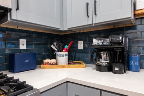 Coffee, tea, and condiments supplied for your enjoyment.