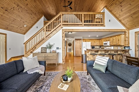 View to the upstairs. The area is bathed in natural light.