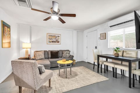Thoughtful touches like soft linens and ample storage make it feel like home