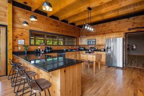 Well-equipped kitchen with a spacious island.