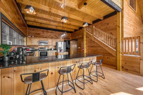 Kitchen and Island with additional Dining options