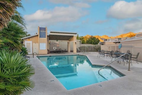 Making a splash in paradise at our pool area, where blue skies and cool waters meet