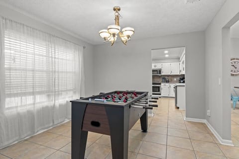 Get ready for some fast-paced fun with our foosball table, perfect for friendly matches and adding excitement to your stay