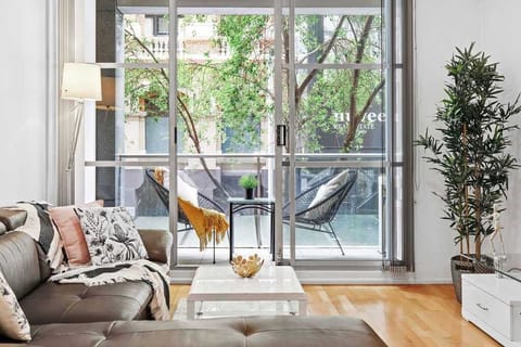 Tastefully furnished with a balcony.