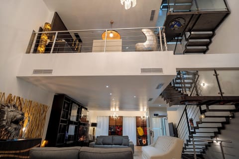 First and second floor - Large, luxurious main living room on first floor and second floor kitchen and dining. 