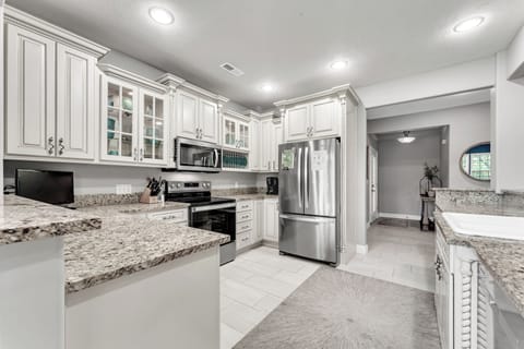 Spacious chef's kitchen.