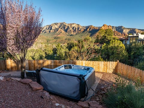 6 Person Hot Tub Located on the Lower Patio with Excellent Views!