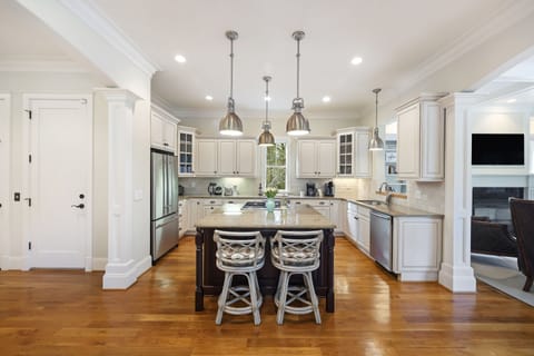 Modern kitchen with stainless appliances
