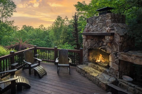 Mountain Melody - Outdoor Woodburning Fireplace