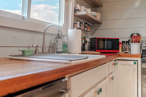 Enjoy the natural light at the sink as you prep and clean up meals.