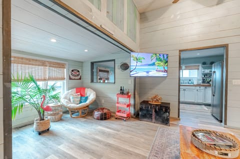 Enjoy your favorite shows, movies, and sports on the 54” LG smart TV