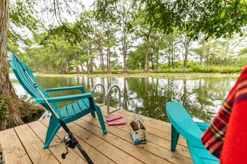 Relax, swim, fish -floating dock.  Message me for current fish stocking updates