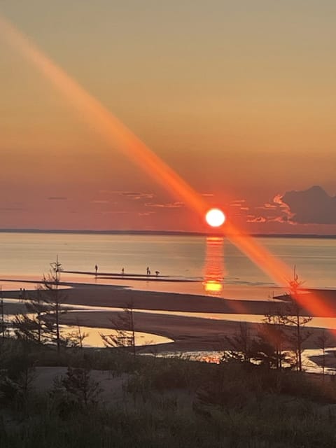 Beach sunset beach and ocean view from house 