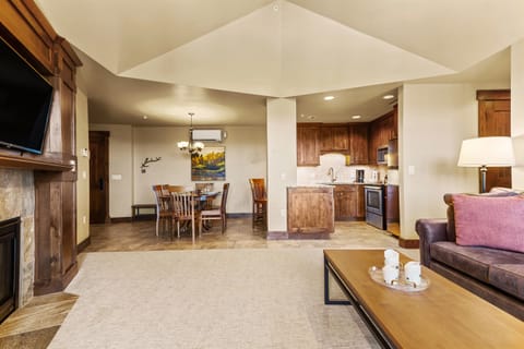 Living room view to kitchen