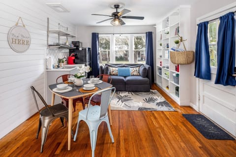 Unit B has plenty of additional seating and lounging options.