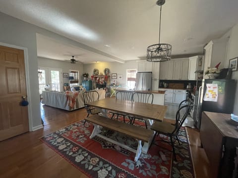 View from coming into the house to the Kitchen and Living Room area