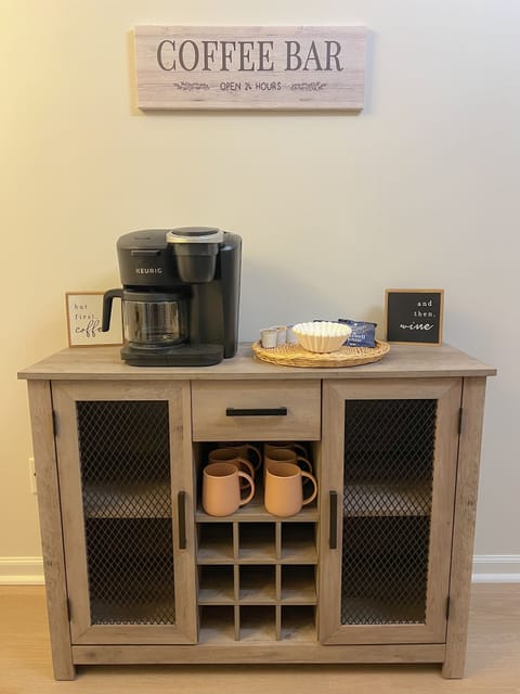 Stocked coffee bar