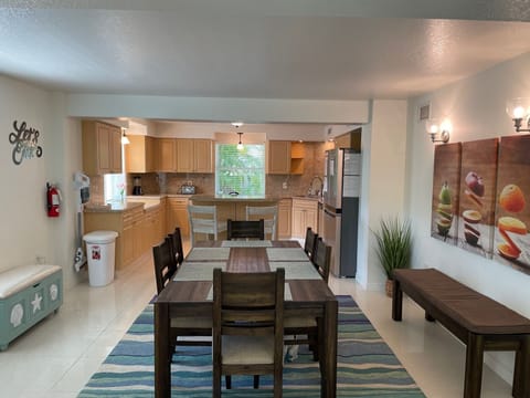 Downstairs dining area