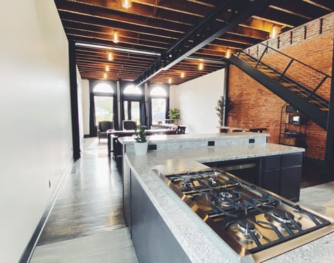 First floor open floor plan.