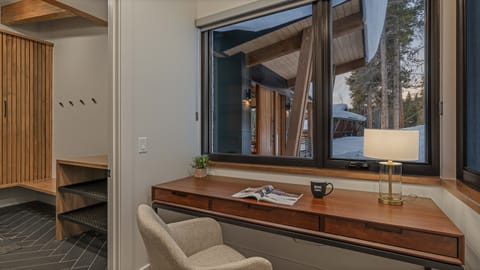Main level office adjacent to entry/mudroom