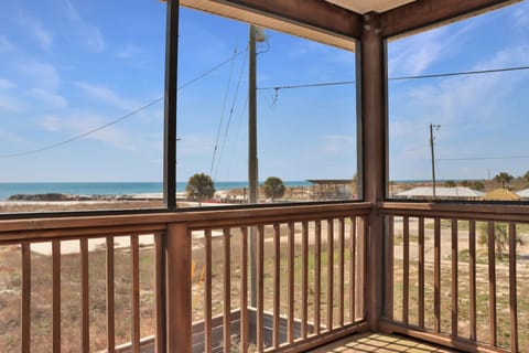 Screened Deck with Views of Canal and Beach
