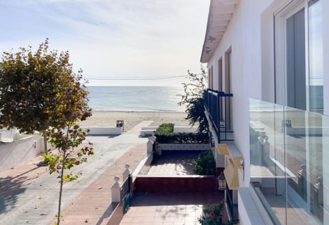 The view from the windows of two of the bedrooms.