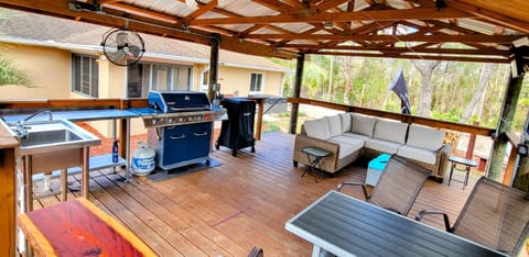 PAVILLION – awesome covered space for entertaining, grilling, and dining. 