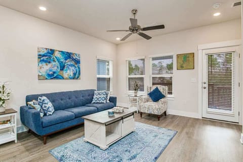 Living room, with flat screen tv.