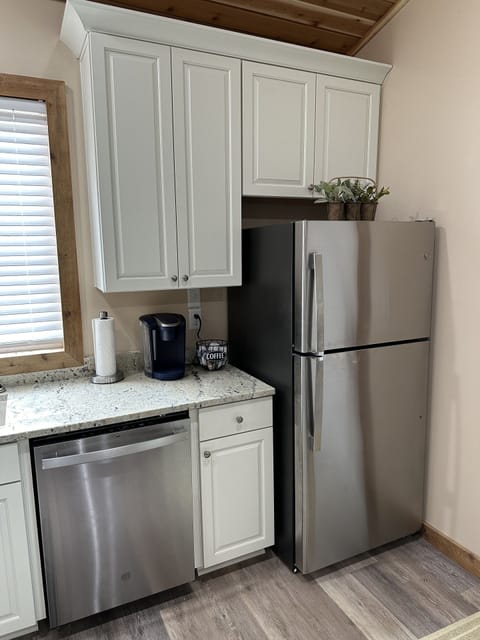 Refrigerator with ice maker. 