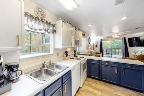 Well-equipped kitchen for cooking and dining during your stay. 