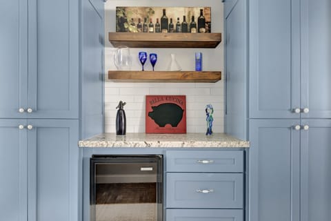 Wine pick up? Wine fridge available.