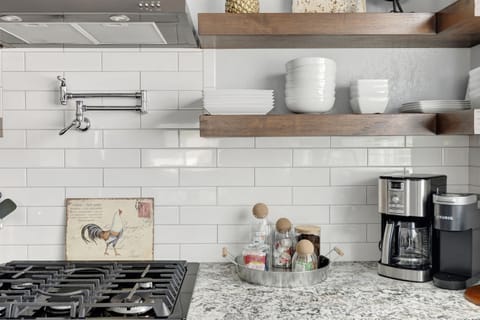 Deluxe coffee station and pot filler.