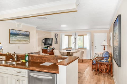 Kitchen adjacent to dining area