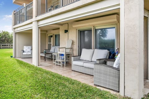 Large outdoor seating patio