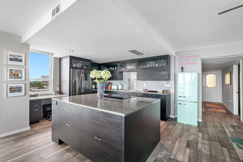 Kitchen with a Drink Fridge