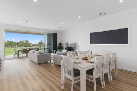 Share a meal around the dining table, making the most of the fully equipped kitchen.
